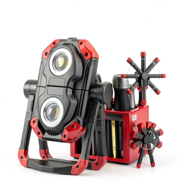 Yzoni Red LED Work Light 2500 Lumen Magnetic Rechargeable-2