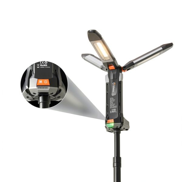 GoGonova LED Work Light Cordless Rechargeable 57 Inch Tripod-3