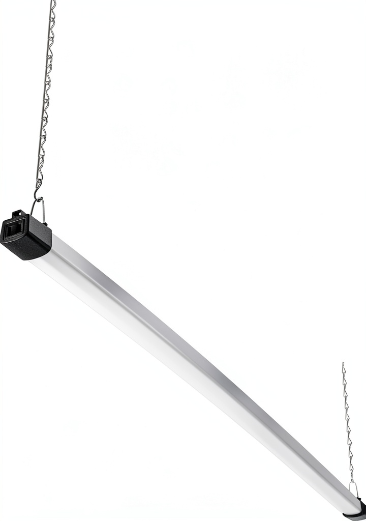 Boost Lighting 4FT LED Shop Light illuminating a workshop
