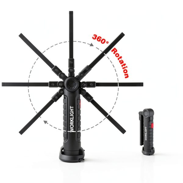Suranew Rechargeable LED Work Light Magnetic Hook 5 Modes-5