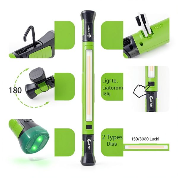 JINLITE Work Light Magnetic 3000LM Industrial Green-1