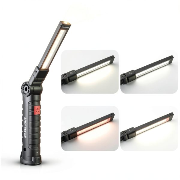 Suranew Rechargeable LED Work Light Magnetic Hook 5 Modes-1