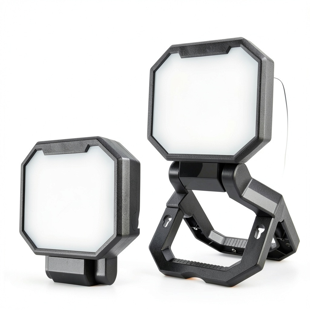 HYPERLITE work light illuminating a workshop area