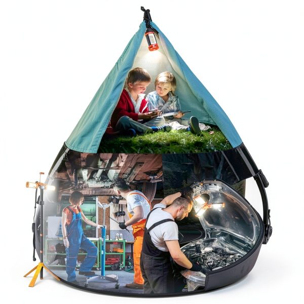 AKOFUN Rechargeable LED Work Light Tripod Stand 12000mAh-6