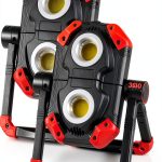 Yzoni Red LED Work Light 2500 Lumen Magnetic Rechargeable-0