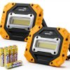Sunzone LED Work Light 2 Pack Yellow Portable Waterproof-0