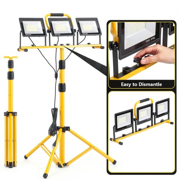 Zetunlo LED Work Light Tripod 21000LM IP66 Waterproof-2