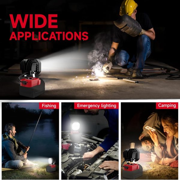 Azocek LED Work Light 40W 6000 Lumen Battery Powered-6