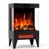 OYLUS Electric Fireplace Heater Classic Matte Black-8