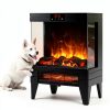 OYLUS Electric Fireplace Heater Classic Matte Black-1