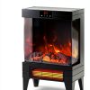 OYLUS Electric Fireplace Heater Classic Matte Black-4