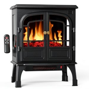Sweetcrispy Electric Fireplace Carbon Metal-0