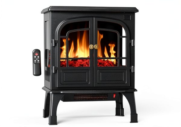 Sweetcrispy Electric Fireplace Carbon Metal-0