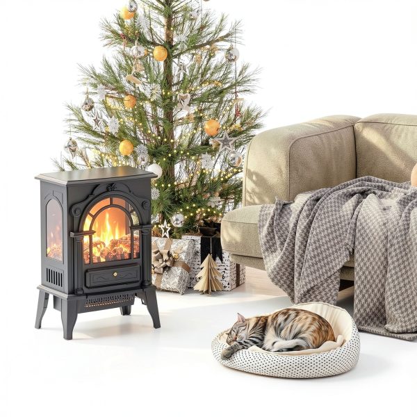 BREEZEHEAT Electric Fireplace Heater Black 22 inch-3