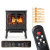 Sweetcrispy Electric Fireplace Carbon Metal-5