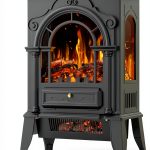 BREEZEHEAT Electric Fireplace Heater Black 22 inch-0