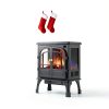 Sweetcrispy Electric Fireplace Carbon Metal-8