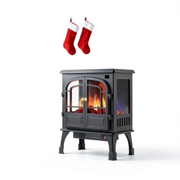 Sweetcrispy Electric Fireplace Carbon Metal-8