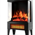 OYLUS Electric Fireplace Heater Classic Matte Black-0