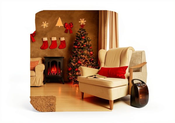 Electactic Electric Fireplace Heater Lacquered Finish-3