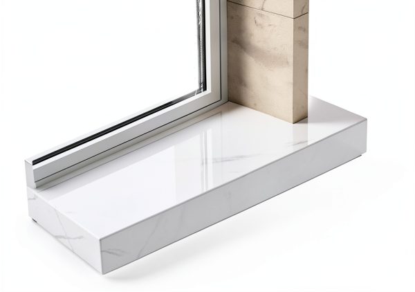 Window Sill Capping LXLZYXSF Acrylic Cover White Marble Style 60x10 cm-0
