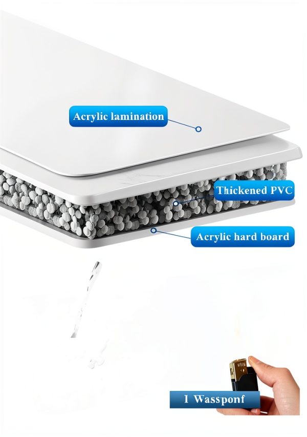 Window Sill Protector JINSHAWAN PVC Cover Board Jazz White 31.5x7.9in-4